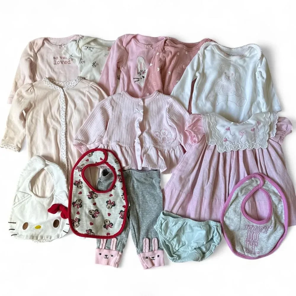 Baby Girl Clothes Bundle 3 Months | Carter’s, Ralph Lauren, Disney, Nike, Sanrio